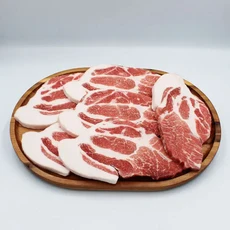 한돈 냉장 돼지고기 지방붙은 목살 구이용 숯불용 500g 1kg, 04_지방있는 목살 숯불용 1kg, 1개