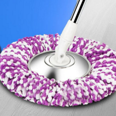 막대 회전 걸레 극세사 스텐레스 밀대형 셀프 탈수 걸레 다용도 바닥 청소 강화마루 스핀업 통돌이 청소용, 극세사걸레, 1