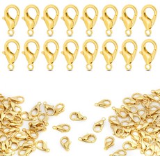 쿠비고 120pcs 10mm 랍스터 클래스프 목걸이 팔찌 클립용 작은 금속 합금 열쇠고리 보석 제작 액세서리실버