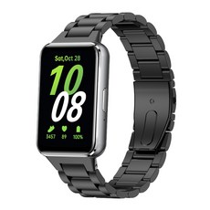 교체용 벨트 퀵 릴리스 땀 방지 팔찌 3개 착용 가능, 검은, 흑색의