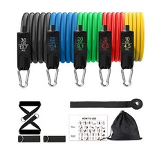 G2P 홈트 멀티 튜빙밴드 11종 세트 100LBS/49.6kg, 1개