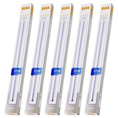 금호전기 번개표 ELBA 엘바 FPL 36W 형광등 램프 1세트, 주광색, 5개