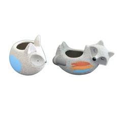 고타랜드 특이하고 귀여운 미니 다육이 화분 여우화분세트, 1개