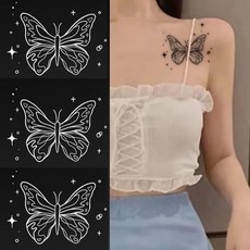 걸스코코 나비모음전 타투스티커 방수 감성헤나 패션타투 컬러문신, 35번, 1세트
