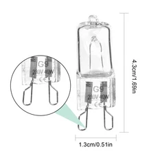 냉장고 오븐 저항 고온 40W 할로겐 전구 500 조명 램프 내구성 팬용 G9, 발광 색상: 1. 110V 40W G9, 1개