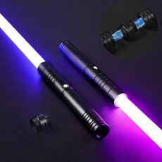 2 in 1 라이트세이버 15컬러 RGB6사운드연결형 메탈 핸들 광선검, 1. 15 Colors Black