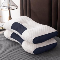 미야 목편한 잠 잘오는 경추 수면 베개, 2개, 화이트A