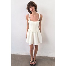 ZARA 코르셋 볼륨 원피스 - 화이트