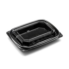 버디팩 PET 검정 사각 반찬 용기 150ml MT-201, 100세트, 1개
