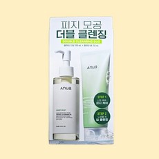본사출고 I 아누아 피지모공 더블 클렌징 세트 I 쿼세티놀 클렌징폼 + 포어 컨트롤 클렌징 오일 I 기획 클렌징 세트 I 최신제조 +본사출고, 1개, 350ml