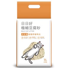 DAILY CAT LITTER 日日好 極細豆腐砂 7L 2包組 1.5mm極細顆粒, 1個, 洋甘菊x2包