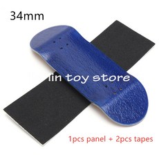 테크 데크 메이플 우드 핑거 스케이트보드 트럭 및 CNC 바퀴가 달린 미니 나무 지판 34mm, blue