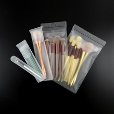 비닐 파우치 꽂이 휴대용 메이크업 케이스 수납 주머니 붓 슬림 브러쉬보관 반투명 소품 브러쉬케이스 미니 브러시 가방 정리가방 보관함 방수 여행용 필통 브러쉬 펜슬 정리 3개묶음, A 1호