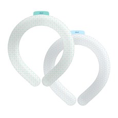 코스트코 오벗 아이스 쿨링 넥쿨러 2개세트 얼음목걸이 여름 등산 캠핑, 1개, 아이스 블루+아쿠아 마린