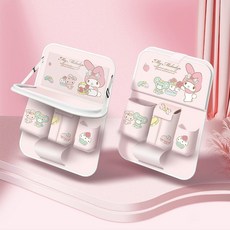 庫洛米 車載掛袋 座椅後背收納袋 兒童車內餐桌 車用置物架 車型通用, 升級款-甜心粉-2個, 1個