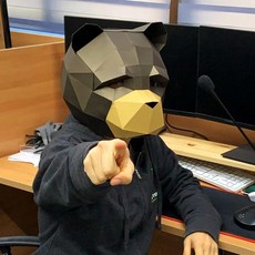 픽데이즈 동물가면 곰돌이얼굴 만들기 종이 가면 탈