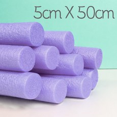 뮤즈 백업 스티로폼막대 5cmx50cm 10컬러 / 빽업 가래떡스펀지 스펀지막대, 1세트, 보라10개