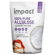 임팩트 알룰로스 분말 파우더 감미료 칼로리 제로 설탕 대체 (​450g), 16 온스 (1개 팩), 1, 454g