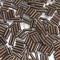 All 시드비즈 1.5 x 6mm 글래스 막대비즈 한팩 100g 컬러선택, 브론즈