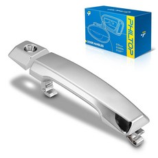 PHILTOP Exterior ABS Door Handle Tailgate 1Pcs for 2001-2003 Ford F-150/250/350 Super Duty；Ford F-, Exterior-FL-Silvery-1Pcs