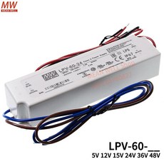 MEAN WELL 오리지널 단일 출력 스위칭 전원공급장치 LPV-60-12 LPV-60-24 LPV-60-48 LED 방수 조명 60W, [04] LPV-60-24, 1개