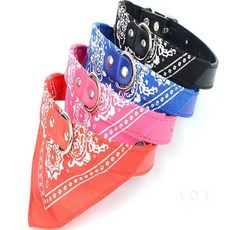 AoT 강아지 고양이 스카프 목줄 개목줄, 레드 1cm