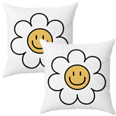 스마일 쇼파 쿠션 커버 45x45, T2761 꽃스마일, 2개