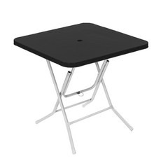 플라스틱테이블 사각테이블 야외테이블 편의점 포장마차 간이 접이식, 블랙