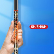 해피유통 초경량 고강도 고탄소 섬유 낚싯대 5H 6H 8H 텔레스코픽 경질 낚싯대 성인용, [강과 호수] 6H28 오프셋 19조 3.9m