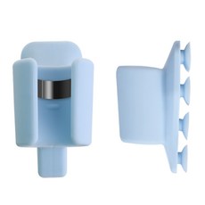 膠粘萬能吸附嬰兒淋浴矽膠支架章魚足淋浴支架免停/淋浴支架/淋浴支架 藍環, 1個, 藍色