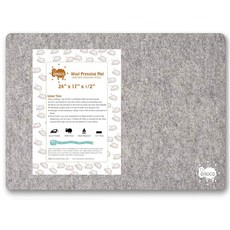 퀼팅용 오호코 울 프레싱 매트 - 17인치 x 24인치 초대형 펠트 다림질 패드 12인치 두께 재봉 보드 테이블탑 건조기 조리대용 뉴질랜드 100%, 9" x