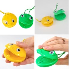 CO 어린이 캐스터네츠 2종세트 어린이집 유치원 음악시간 악기 교구 교육용 리듬악기 완구, 1세트