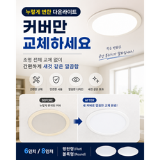 매립등 사출커버 후크커버 볼록커버 평판커버, B-4 6인치용 후크볼록