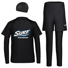 오르웨인 남아 surf 생존수영 주니어 래쉬가드 3종 세트
