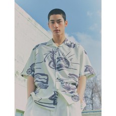 매장정품 에잇세컨즈 8SECONDS 트로피컬 프린트 셔츠 아이보리 (424565HY10) 424565HY10 207265