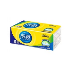 得意 抽取式衛生紙 柔軟舒適 居家生活必備, 100張, 1袋