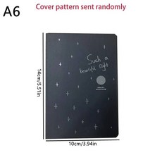 검은 종이 노트 스케치북 일기 낙서 소프트 커버 스케치 북 사진 앨범 사무실 학교 용품 2025 신규, A6