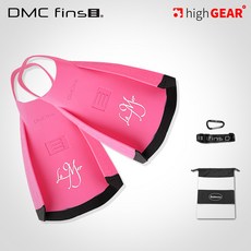 DMC 오리발 리펠로 핑크 - 훈련용 숏핀 + 오리발 수납가방 + 보관고리, 핑크 2XS (210~220mm)