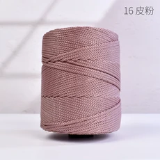3mm 200미터 속이 빈 코드 로프 & 아이스 실크 크로셰 가방 베개 여름 모자용 부드러운 수공예 브레이드 팔, 14 Color 16