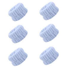 유니별 세안 손목밴드 물젖음 방지, 6개, 블루