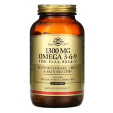SOLGAR EFA Omega 3-6-9軟膠囊 1300mg, 120顆, 1罐