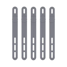 NNBILI 실리콘 케이블 다양한 색상의 헤비 듀티 정리함 코드 전선 고정용 관리, 02 5Pcs Black