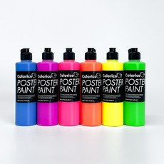 Colorico 250ml螢光色組合海報顏料