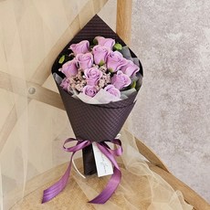 紫愛你香皂花玫瑰花束：現貨供應，浪漫花禮，傳遞真摯愛意, 1個, 無須提袋