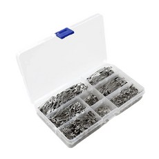 루멜릭 다용도 시침용 옷핀 세트, 460개, 실버7종