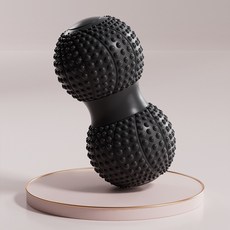 DUO-MASSAGE BALL 筋膜球, 黑色雙球OPP包裝