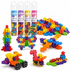 컬러 롱빼빼 블럭 연결 블럭 큐브 150p, 1개, 4종세트 1개, 4종세트