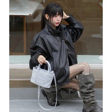 [레이몬트] Stud Patch Macaroon Bag_Sky Blue