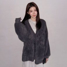 Olli kids 韓系水貂絨V領排釦外套 (共四色) - 毛茸茸保暖外套【A03250117】, 深灰, 1個