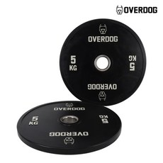 오버독 범퍼플레이트 (중량봉용), 중량봉용원판, 2개, 5kg